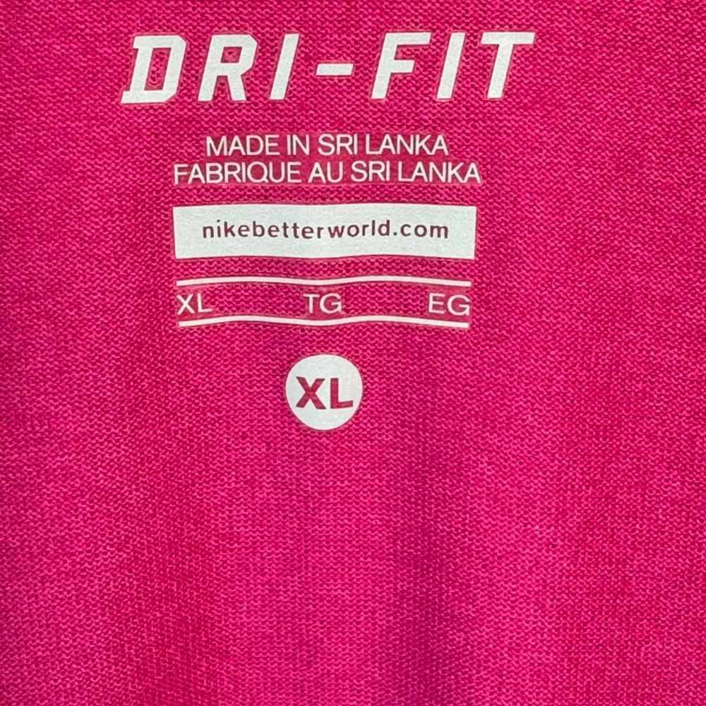 Nike Dri Fit Womens Burgundy Sports Athletic Workout SS Ruch Shirt Top Sz. XL - Picture 13 of 16